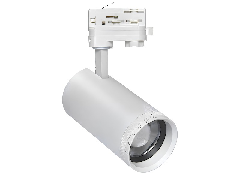 DELUXE VIBE Series 15W–35W Cold-Forged Zoomable LED Track Light | 15°–55° Focusable, 3CCT, CRI 90